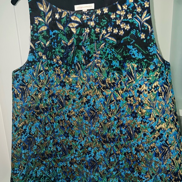 ANN MASHBURN unique brocade flared hem top-PERFECT CONDITION - Picture 6 of 9